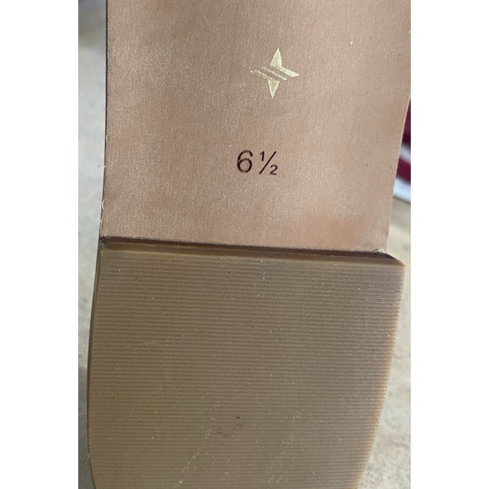 New Tuckernuck Muse Cognac White Leather Slide Flat Sandals Size 6.5, $165 - Picture 8 of 8